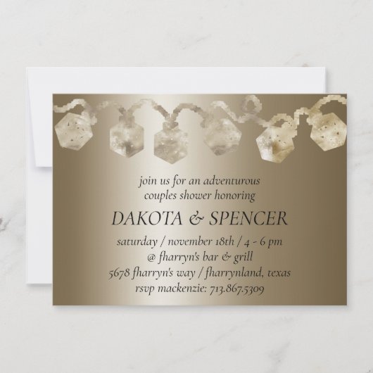 RPG Luxe | Gold Sheen Tafelblad Gamer Dice Lights Kaart (Voorkant)