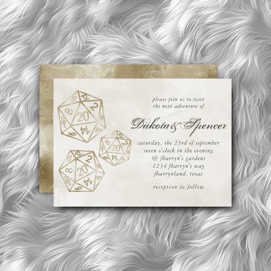 RPG Luxe | Gold Smoke Fantasy Tafelblad Gamer Dice Kaart