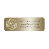 RPG Luxe | Goud Fantasy Tafelblad Gamer Adres Etiket (Voorkant)