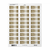 RPG Luxe | Goud Fantasy Tafelblad Gamer Adres Etiket (Full Sheet)