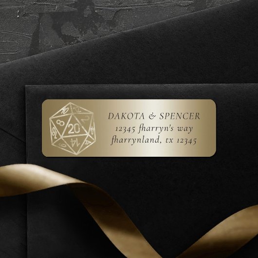 RPG Luxe | Goud Fantasy Tafelbladgamer Adres Etiket