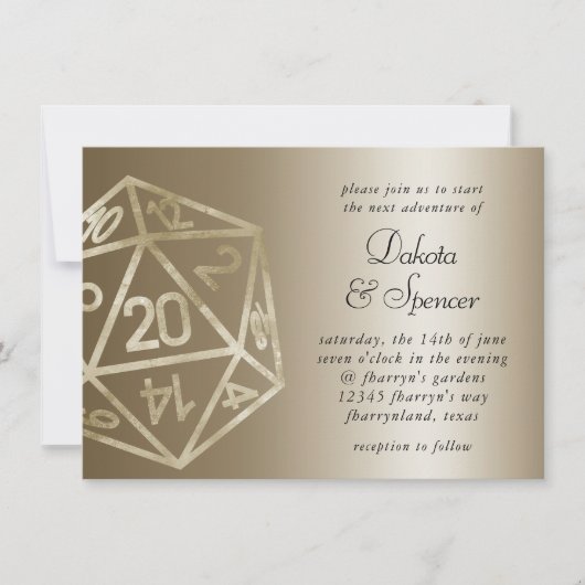 RPG Luxe | Gouden Sheen tafelblad PnP rollenspeler Kaart (Voorkant)