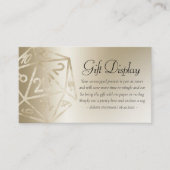 RPG Luxe | Gouden Tafelblad Gamer Dice Gift Displa Informatiekaartje (Voorkant)