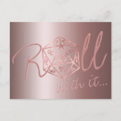 RPG Luxe | Mauve Fantasy Tabletop Gamer Resschedul Briefkaart (Voorkant)