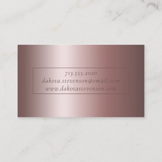 RPG Luxe | Mauve Fantasy Tafelblad Gamer Branding Visitekaartje (Achterkant)