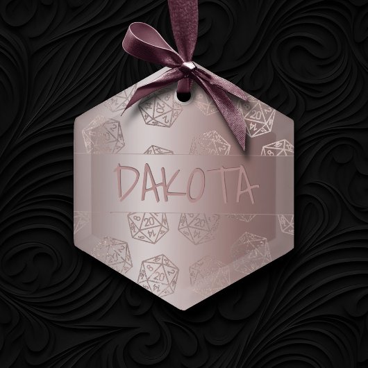 RPG Luxe | Mauve Fantasy Tafelblad Gamer Custom Keramisch Ornament