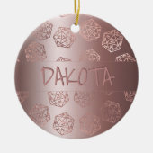 RPG Luxe | Mauve Fantasy Tafelblad Gamer Custom Keramisch Ornament (Voorkant)