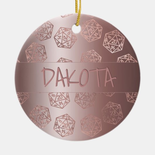 RPG Luxe | Mauve Fantasy Tafelblad Gamer Custom Keramisch Ornament (Voorkant)