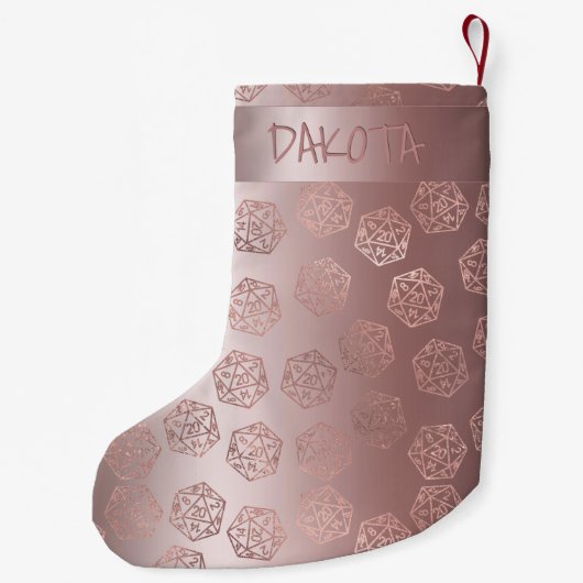 RPG Luxe | Mauve Fantasy Tafelblad Gamer Custom Kleine Kerstsok (Achterkant)