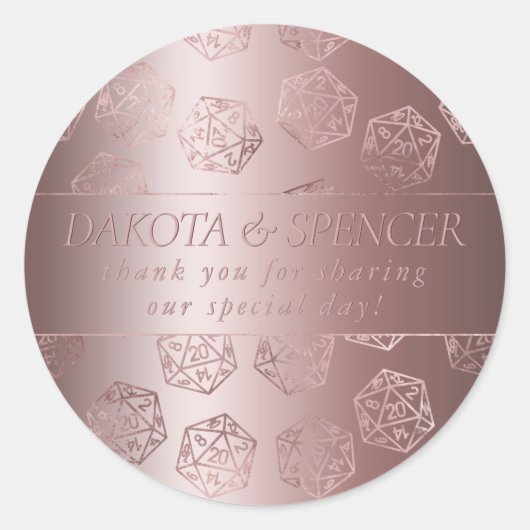 RPG Luxe | Mauve Fantasy Tafelblad Gamer Custom Ronde Sticker (Voorkant)