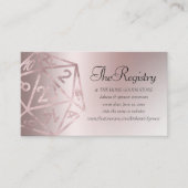 RPG Luxe | Mauve Fantasy Tafelblad Gamer Registry Informatiekaartje (Voorkant)