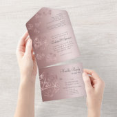 RPG Luxe | Mauve Fantasy Tafelbladgamer Entreegast All In One Uitnodiging (Afscheurbaar)