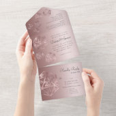 RPG Luxe | Mauve Fantasy Tafelbladspeler Entreeges All In One Uitnodiging (Afscheurbaar)