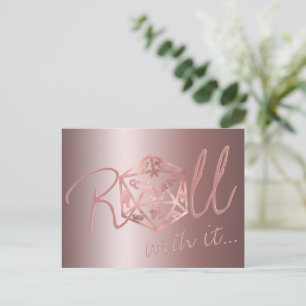 RPG Luxe   Mauve Fantasy Tafelspeler Herschikking Briefkaart