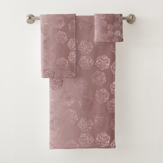 RPG Luxe | Mauve Sheen Fantasy tafelblad Gamer Dic Bad Handdoek (Insitu)