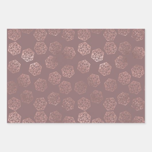 RPG Luxe | Mauve Sheen Fantasy tafelblad Gamer Dic Inpakpapier Vel (Voorkant 3)