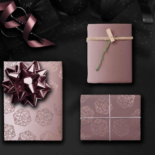 RPG Luxe | Mauve Sheen Fantasy tafelblad Gamer Dic Inpakpapier Vel