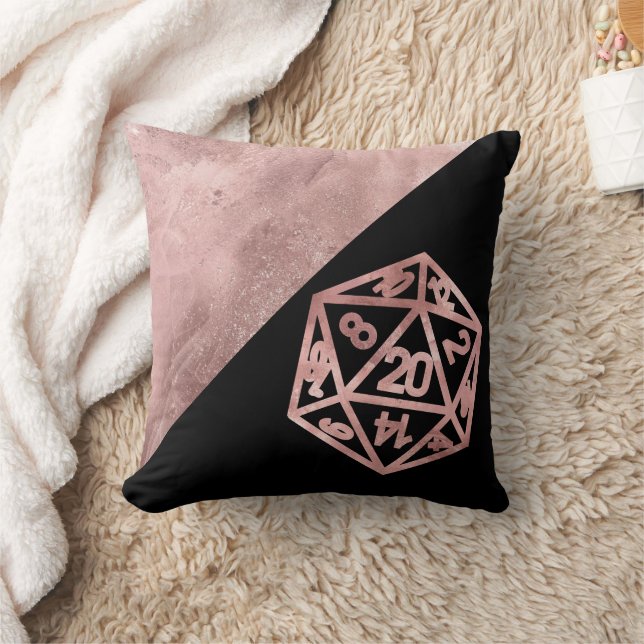 RPG Luxe | Mauve Sheen Fantasy tafelblad Gamer Dic Kussen (Deken)