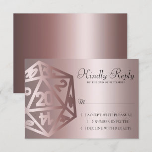 RPG Luxe Mauve Sheen Fantasy tafelblad Gamer Dic RSVP Kaartje