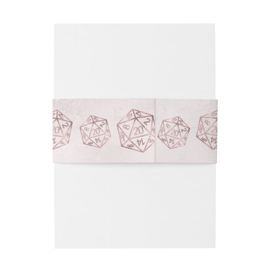 RPG Luxe | Mauve Sheen Fantasy tafelblad Gamer Dic Uitnodigingen Wikkel (Achterkant Voorbeeld)