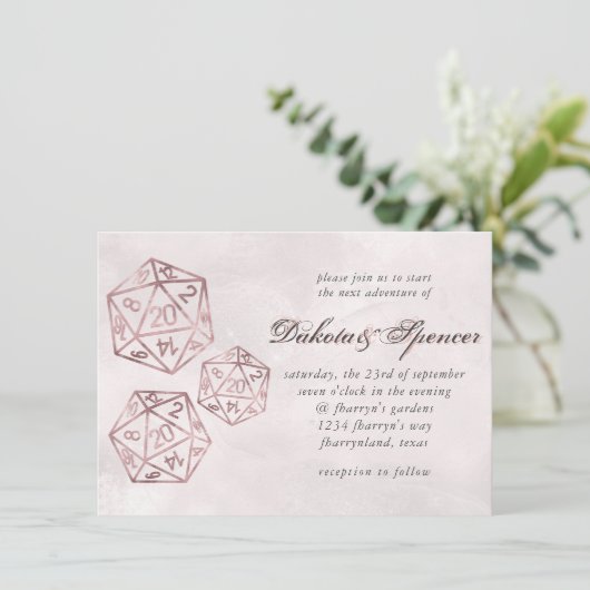 RPG Luxe | Mauve Smoke Fantasy Tafelblad Gamer Dic Kaart (Staand voorkant)