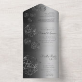 RPG Luxe | Onyx Fantasy tafelblad gamer Dice Entre All In One Uitnodiging (Binnen)