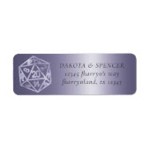 RPG Luxe | Paarse Fantasie Tafelblad Speler Adres Etiket (Voorkant)