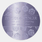 RPG Luxe | Paarse Fantasy Tabletop Gamer Custom Ronde Sticker (Voorkant)