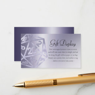 RPG Luxe   Paarse Fantasy Tabletop Gamer-evenement Informatiekaartje