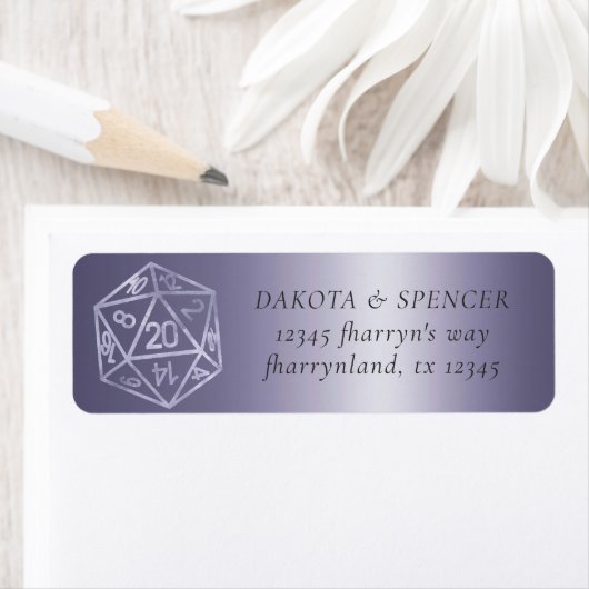 RPG Luxe | Paarse Fantasy Tafelblad Gamer Adres Etiket (Insitu)