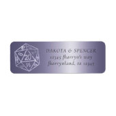 RPG Luxe | Paarse Fantasy Tafelblad Gamer Adres Etiket (Voorkant)