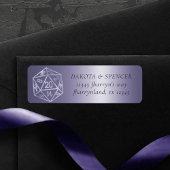 RPG Luxe | Paarse Fantasy Tafelblad Gamer Adres Etiket