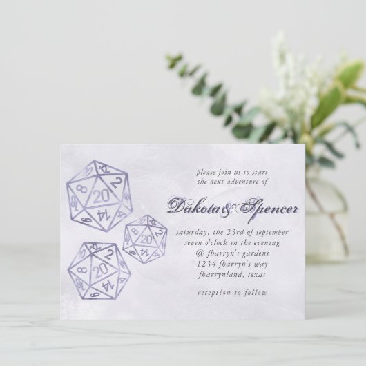 RPG Luxe | Paarse Fantasy tafelblad PnP Gamer Dice Kaart (Staand voorkant)