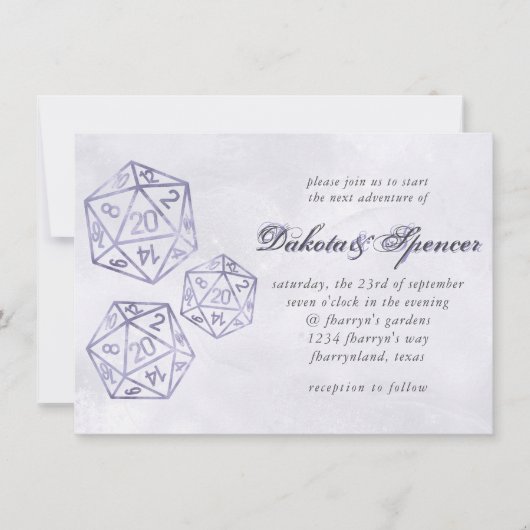 RPG Luxe | Paarse Fantasy tafelblad PnP Gamer Dice Kaart (Voorkant)