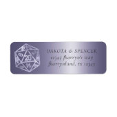 RPG Luxe | Paarse Fantasy Tafelbladgamer Adres Etiket (Voorkant)