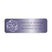 RPG Luxe | Paarse Fantasy Tafelspeler Adres Etiket (Voorkant)