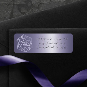 RPG Luxe   Paarse Fantasy Tafelspeler Adres Etiket