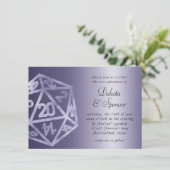 RPG Luxe | Paarse Glans Tafelblad Rollenspeler Dob Kaart (Staand voorkant)