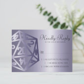 RPG Luxe | Paarse Sheen Fantasy Tabletop Gamer RSVP Kaartje (Staand voorkant)