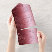 RPG Luxe | Red Sheen Fantasy tafelblad gamer Entre All In One Uitnodiging (Afscheurbaar)