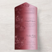 RPG Luxe | Red Sheen Fantasy tafelblad gamer Entre All In One Uitnodiging (Binnen)