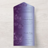 RPG Luxe | Violet Sheen Fantasy Tabletop Gamer All In One Uitnodiging (Binnen)