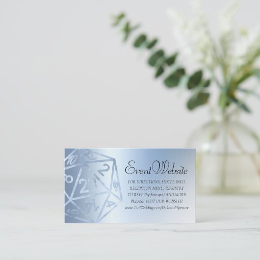 RPG Luxe | Website van Blue Fantasy Tabletop Gamer Informatiekaartje (Staand voorkant)