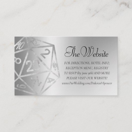 RPG Luxe | Website van het Fantasy Tabletop Gamer Informatiekaartje (Voorkant)