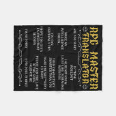 Rpg Master Vertaler D20 Tafelbladspellen Grappige Fleece Deken (Voorkant (Horizontaal))