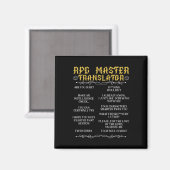 Rpg Master Vertaler D20 Tafelbladspellen Grappige Magneet (Voorkant / Achterkant)