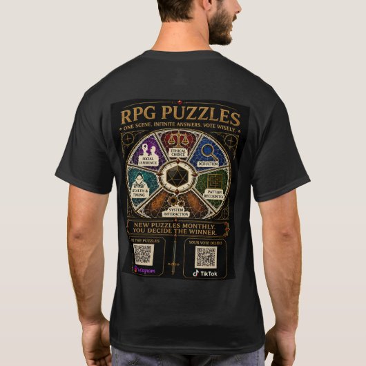 RPG Puzzels Merchandise T-shirt (Achterkant)