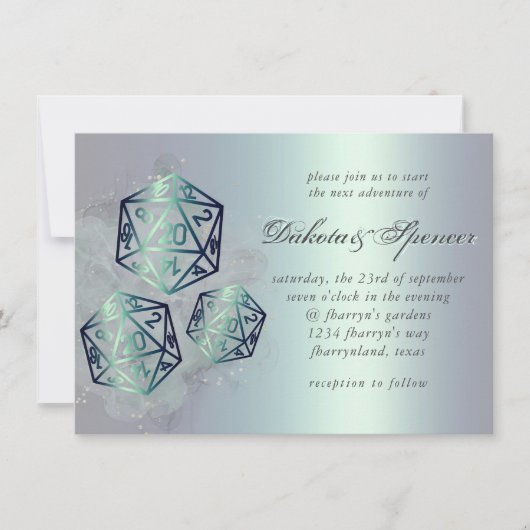 RPG Splash | Blauwgroen Sheen Fantasy Tabletop PnP Kaart (Voorkant)