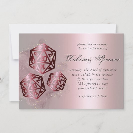 RPG Splash | Red Sheen Fantasy Tafelblad Gamer Dic Kaart (Voorkant)