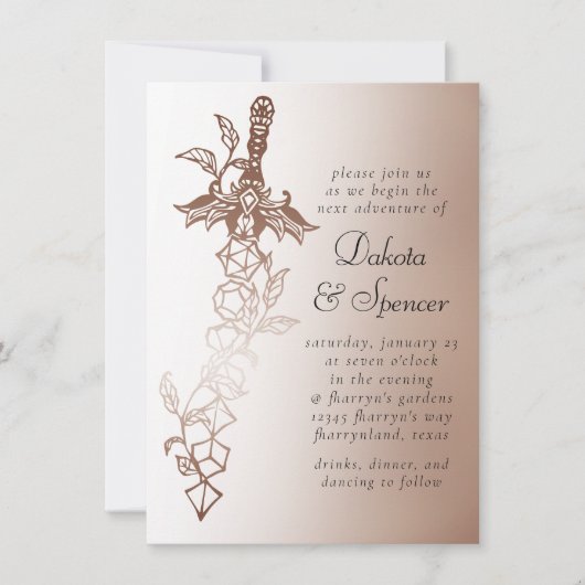 RPG Sword Luxe | Copper Fantasy Tabletop PnP Gamer Kaart (Voorkant)